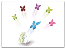 magicflyer.ch - pour vos faire-part de mariage, le papillon magique volant