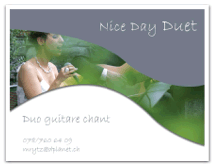 Nice Day Duet interpr�te � la guitare et � la voix des reprises pour c�l�brations de mariage