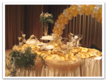 Dcoration ballon, table, Salle et dcorations avec thme tropical pour mariage - Decor&Party