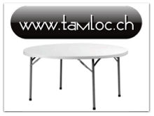 location de tables de ftes rondes pour mariage - Tamloc.ch